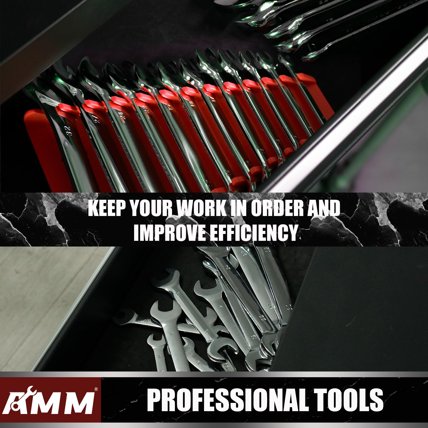 Amazon.com: AMM 4 Pack Magnetic Wrench Organizer, 48-Slot Magnetic